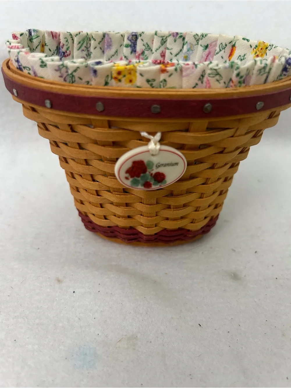Longaberger 2005 Miniature Geranium Basket Collector Set
